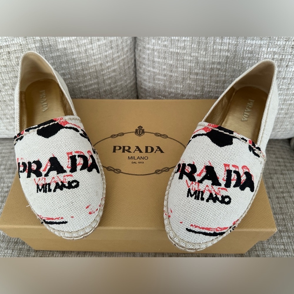 Authentic Prada Espadrilles excellent condition!